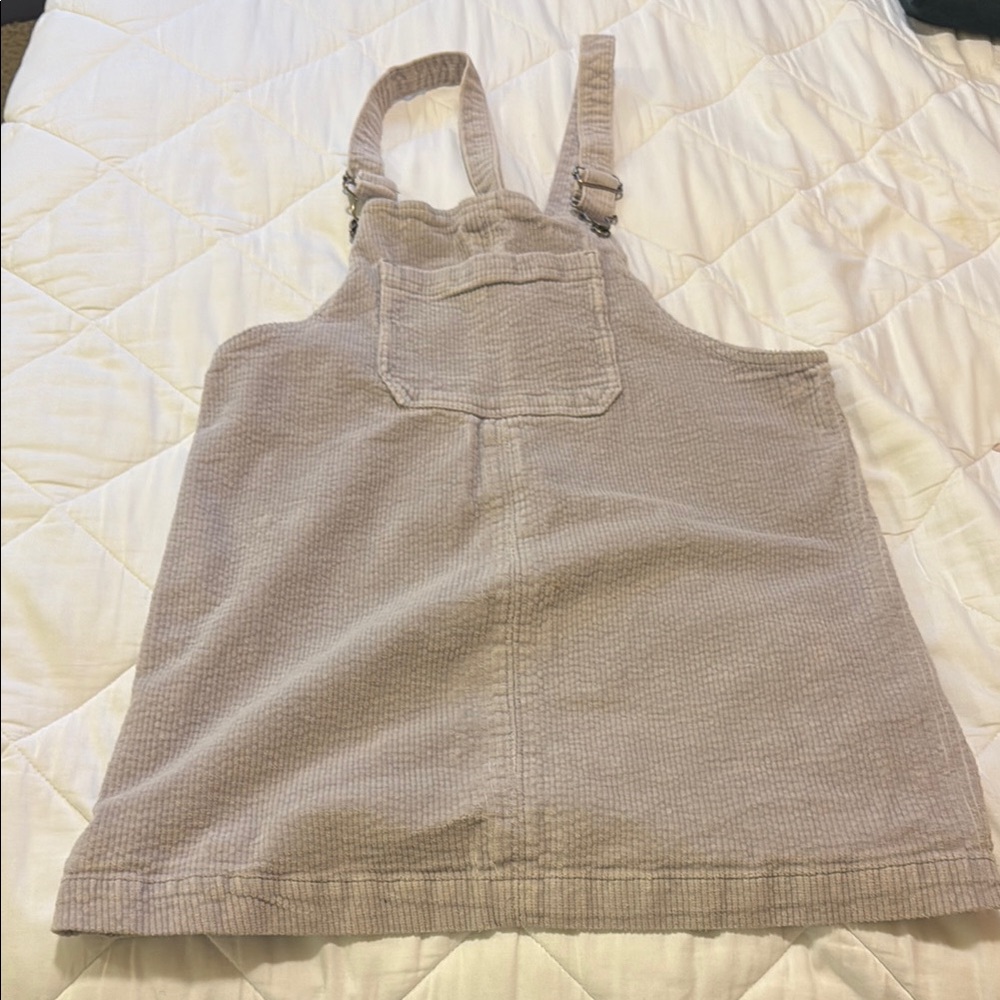 Lavender Corduroy Overall Dress
